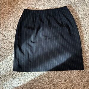 Elegant Black Pinstripe Skirt